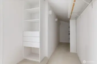 Large primary closet with built-ins
