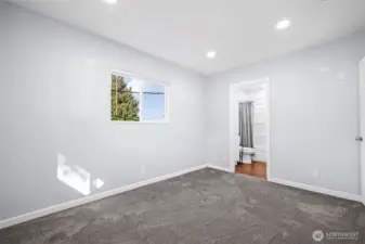 Primary bedroom with en suite bath.