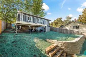 Beautifully landscaped and hydroseeded.