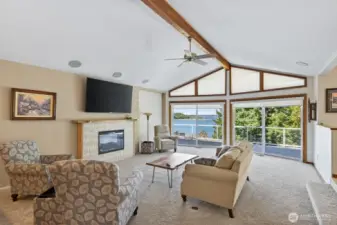 Natural Gas fireplace adds to the ambience of this home!  Solar panels on the home lead to very low power bill. The average of $20 per month.
