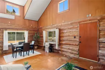Light and airy living/dining room.