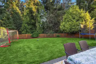 The grass color has been digitally enhanced