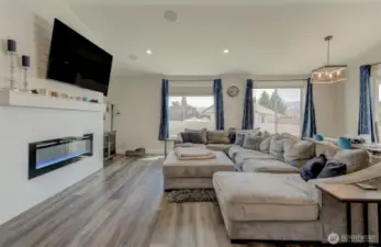 Modern electric fireplace as a stylish focal point
