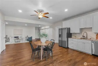Lower level living & kitchenette