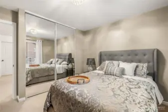 Secondary bedroom with generous closet and natural light