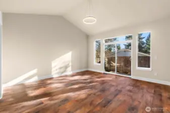 Step into your oversized primary retreat.