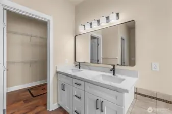 Primary walk in closet.