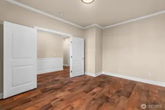 This versatile space can easily adapt as a playroom, home gym, or whatever suits your needs.