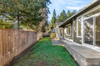 A manageable backyard with endless potential — ideal for low-maintenance landscaping.