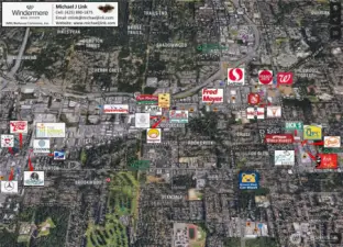 helpful business map in the general Bel Red corridor.  Mike's latest listing is once again in the Fox Glen neighborhood.  This is a branded photo from the Michael J Link Bel Red photo set