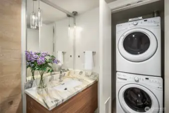 In-unit washer/dryer.