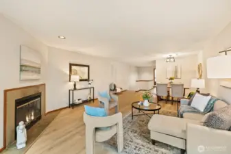 Cozy up next to the fireplace with a good book, relax with friends, or host dinner parties - the open layout is perfect for day-to-day or hosting!