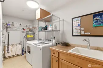 Wash and Dry with sink for clean up with extra storage.