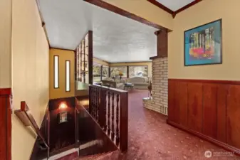 Entry and stairway to basement