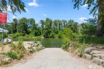 Public Boat launch just down the road