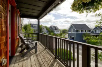 ...to an enchanting place to watch the sun rise.  It's really beautiful and this south facing covered deck will inspire your plans for the day.  There is also a lovely territorial view to the south and SW.