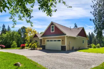 Main house 2 car garage