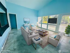 Separate entrance guest suite.