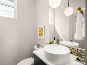 2nd level powder room