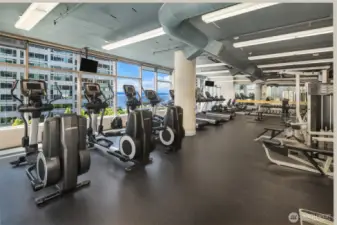 Go down one floor and be at your gym