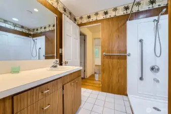 Three-quarter bath on main level