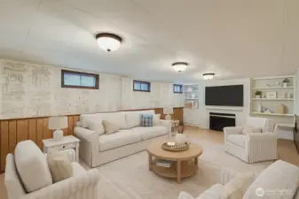 Bring your creativity and transform this full basement space into a cozy living room, or complete mother in law suit with its own private entrance. Photo is virtually staged.