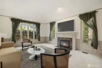 Virtually staged Living Room