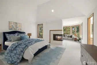 Virtually staged Primary bedroom