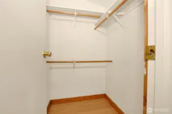 Walk-in closet im main bedroom