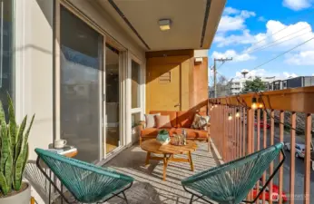Patio Looking Towards Space Needle.
