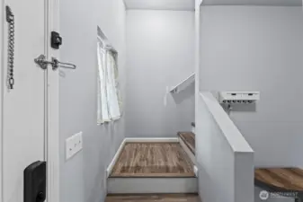 Stairs leading from front door