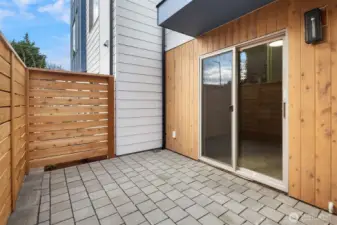 Private patio off main level bedroom