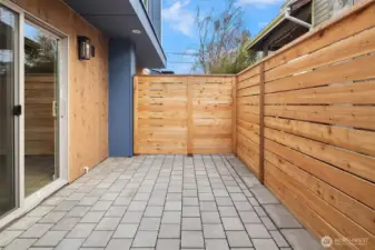 Private patio off main level bedroom