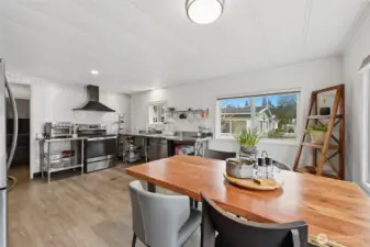 Larger kitchen then found in many homes.