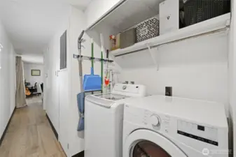 Dedicated space for your washer and dryer