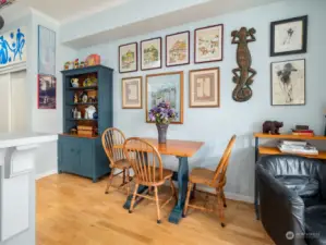 Dining area with room for a buffet....