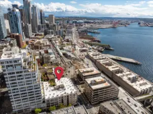 Probably the best location for a downtown condo.....   just steps from Pike Place Market or the new Waterfront Overlook Walk