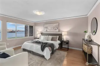 The primary bedroom features a walk-in closet.