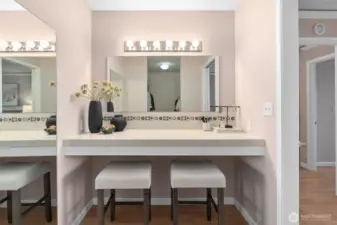 Primary bedroom dressing area.