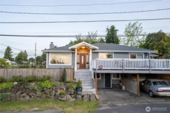 Corner lot home with city views and lots of