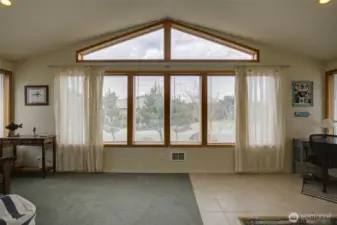 South facing window that let in the light.