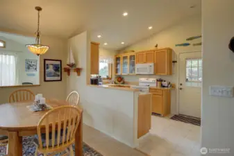 Open Kitchen to dining area.