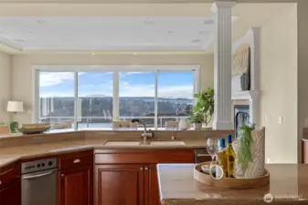 Incredible views while you cook and entertain
