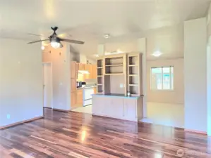Living room to hall to 2nd & 3rd bedrooms