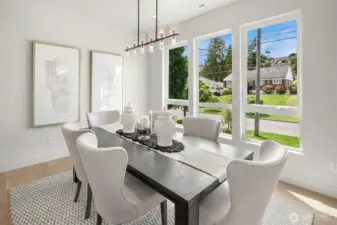 Another beautiful view of the dining room.