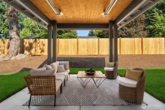 Private outdoor covered living area