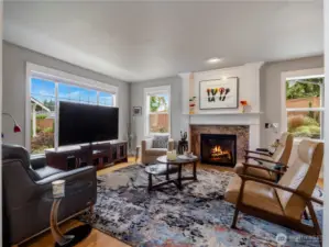Curl up Infront of the cozy fireplace to read a book or sit down and have a lively conversation with friends.