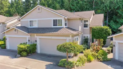Impeccable home in the boutique community of Belvedere Place at Mill Creek Country Club.  Thoughtfully designed 1,950+ sq ft floor plan with 2 bedrooms plus den (or non-conforming 3rd bedroom) and 3 baths. Light-filled interiors feature soaring ceilings, French doors (including pocket French), and a well-appointed kitchen. Spacious Primary Retreat Suite with spa-like bath plus additional ensuite. Private courtyard backyard creates a true sanctuary. HOA covers front grounds and exterior for low-maintenance living. Minutes to Mill Creek Town Center, dining, and amenities. Cul-de-sac location with common area park and walking trails. Love where you live and Live where you play. Pride of ownership shines in this impeccable home. Must See!