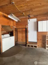 Laundry area in Garage