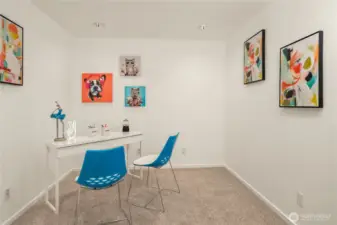 Additional room off bonus space. Create a wine room, children's play space, library